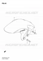 FRONT FENDER (MODEL K9) for Suzuki GLADIUS 650 2009