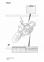 LABEL (MODEL K9) for Suzuki GLADIUS 650 2009