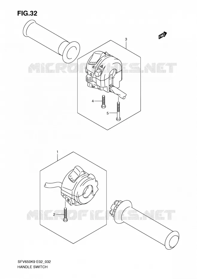 SWITCHES Suzuki MOTO 650 GLADIUS 2009  SFV650UAK9(E19)