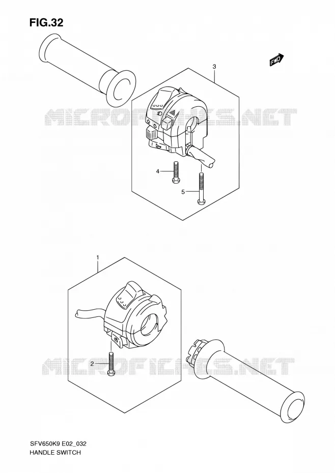 SWITCHES Suzuki MOTO 650 GLADIUS 2009  SFV650UAK9(E24)