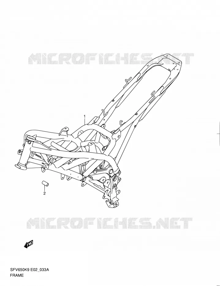 FRAME (MODEL L0) Suzuki MOTO 650 GLADIUS 2010  SFV650UAL0(E19)