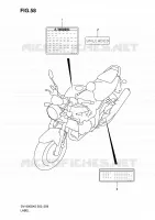 LABEL (SV1000/U1/U2) for Suzuki SV 1000 2007