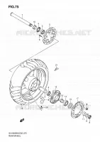 REAR WHEEL for Suzuki SV 1000 2007