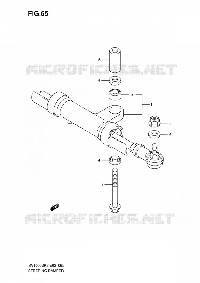 TRIPLE CLAMPS - STEERING DAMPER Suzuki MOTO 1000 SV 2007  SV1000SK7(E24)