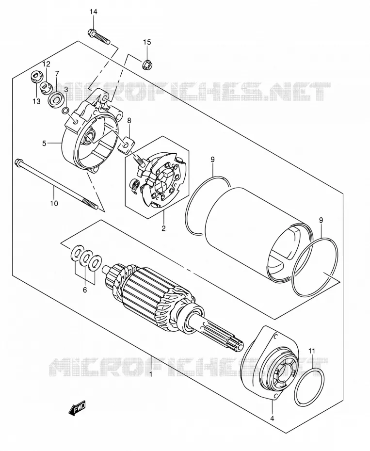 STARTER MOTOR Suzuki MOTO 1000 SV 2005  SV1000S1ZK5