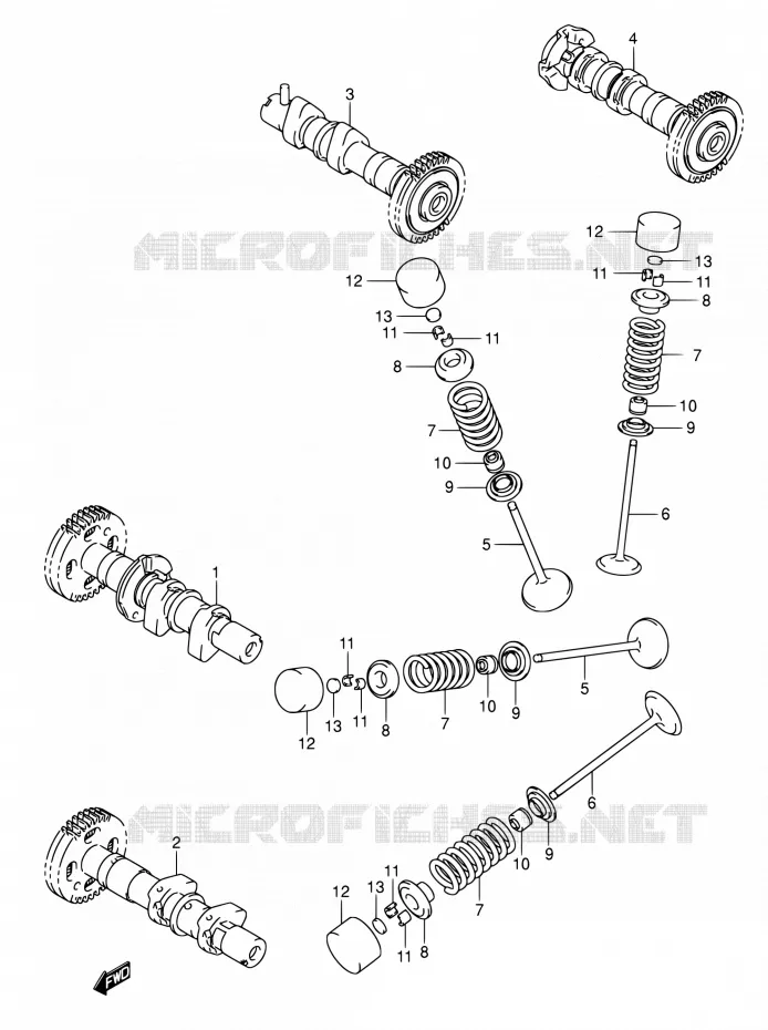 CAMSHAFT - VALVES Suzuki MOTO 1000 SV 2005  SV1000S2ZK5