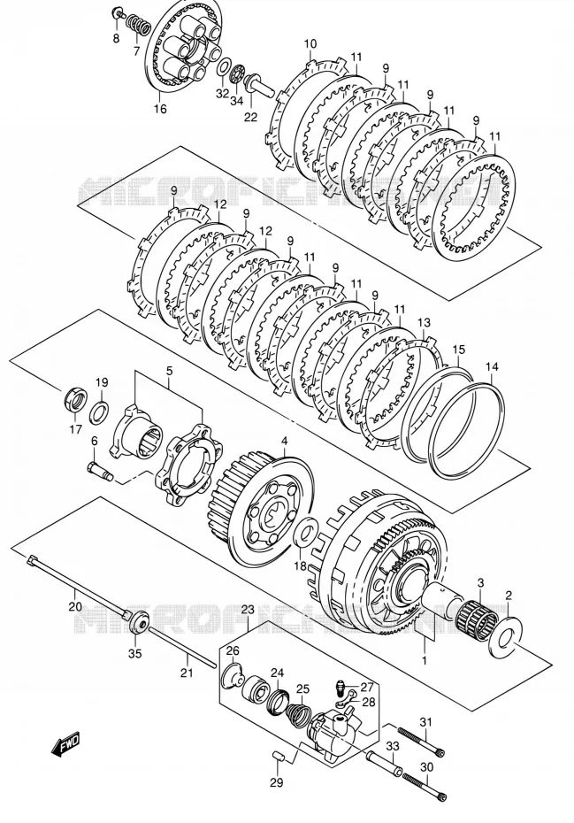 CLUTCH Suzuki MOTO 1000 SV 2005  SV1000SZK5