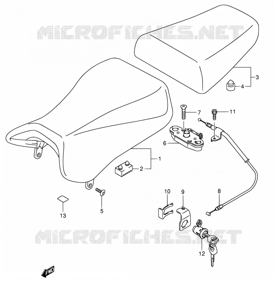 SEAT (MODELE K3) Suzuki MOTO 650 SV 2003  SV650K3
