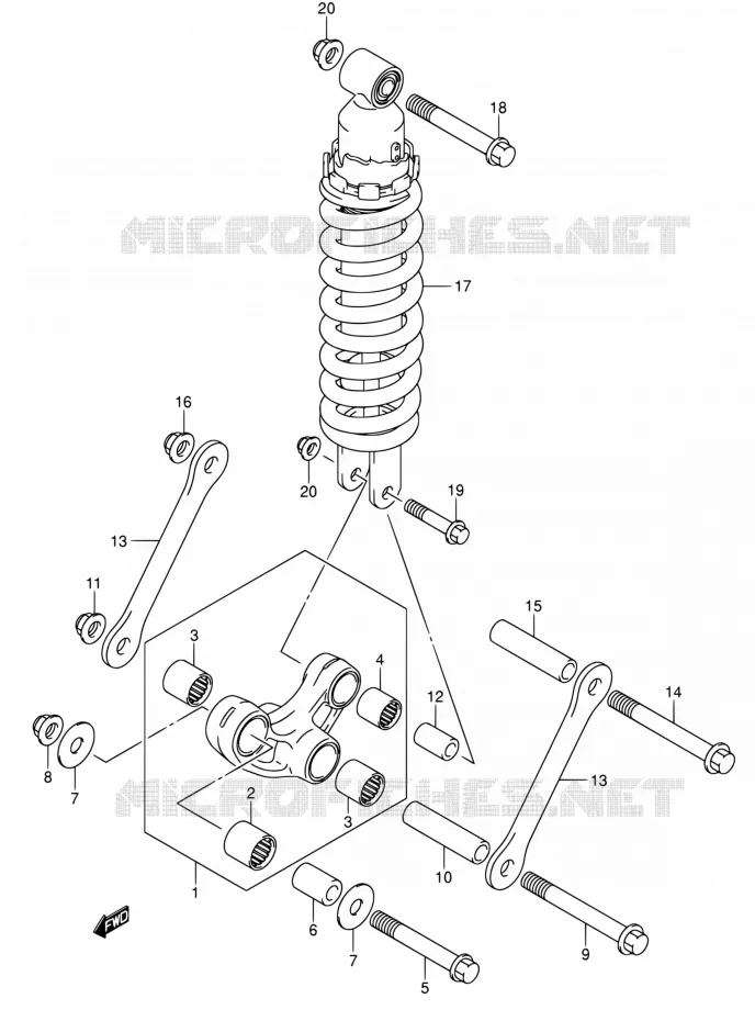 SHOCK ABSORBER LINKAGE Suzuki MOTO 650 SV 2003  SV650K3