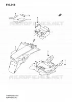 REAR FEDNER (WITH ABS) for Suzuki SV 650 2004
