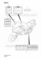 LABEL (MODEL K8/K9) for Suzuki SV 650 2008