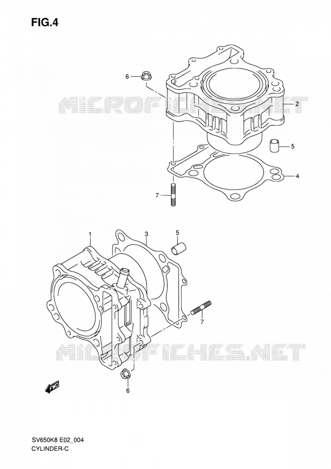 CYLINDER Suzuki MOTO 650 SV-S 2009  SV650SK9(E19)