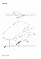 FRONT FENDER (MODEL L0) for Suzuki SV 650 2010