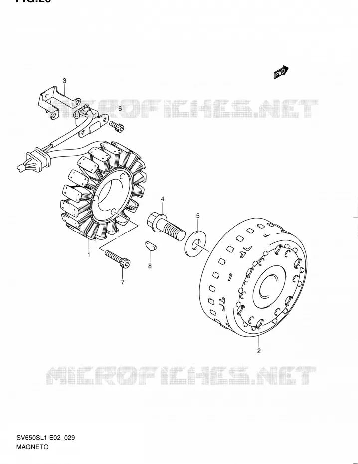 MAGNE TO Suzuki MOTO 650 SV 2011  SV650SL1(E24)