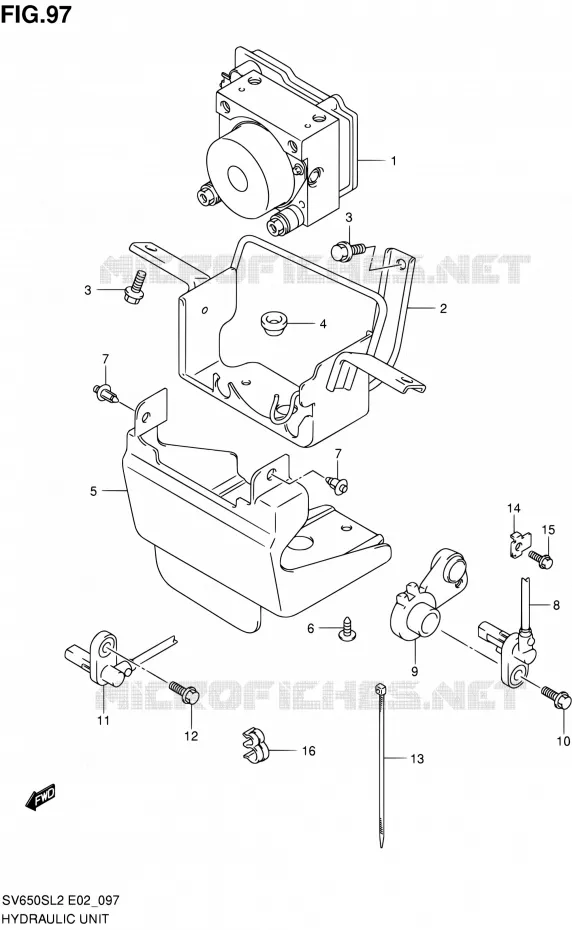 ABS SYSTEM (SV650SAL2 E24) Suzuki MOTO 650 SV 2012  SV650SL2(E24)