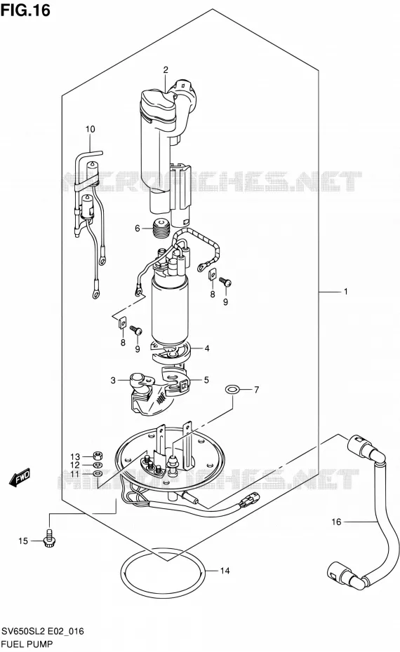 FUEL PUMP Suzuki MOTO 650 SV 2012  SV650SL2(E24)