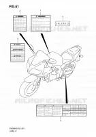 LABEL (MODEL K8/K9) for Suzuki SV 650 2008