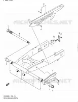 REAR SWINGARM (SV650SL1 E02) for Suzuki SV 650 2011