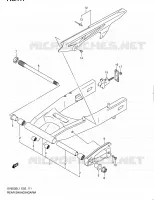 REAR SWINGARM (SV650SL1 E24) for Suzuki SV 650 2011