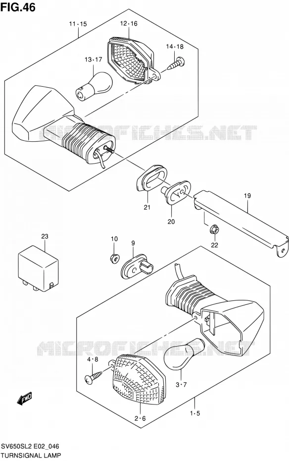 TJRN SIGNAL LAMP Suzuki MOTO 650 SV 2012  SV650SAL2(E24)