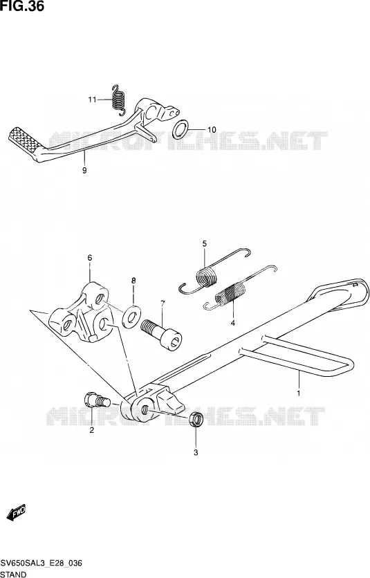 STAND Suzuki MOTO 650 SV-S 2013  SV650SA L3 (E03,E28,E33)