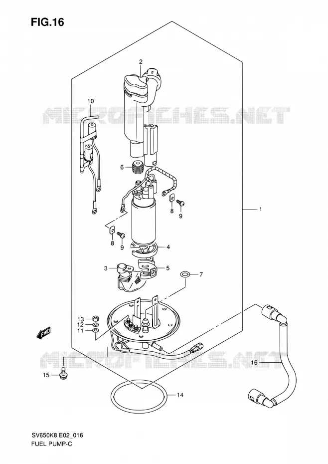 FUEL PUMP Suzuki MOTO 650 SV 2008  SV650SUK8(E19)