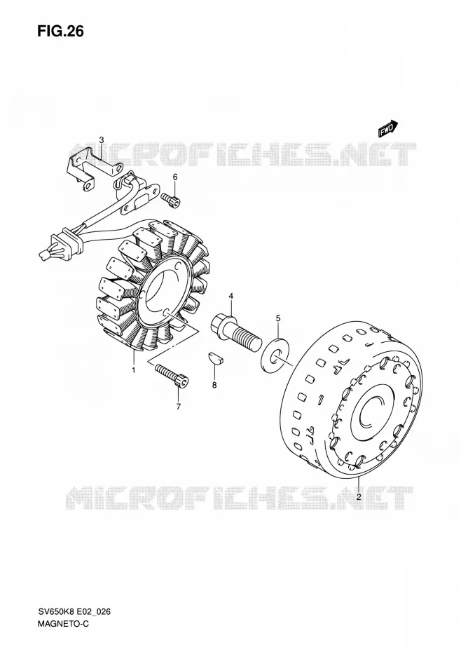 MAGNE TO Suzuki MOTO 650 SV 2008  SV650SUK8(E19)