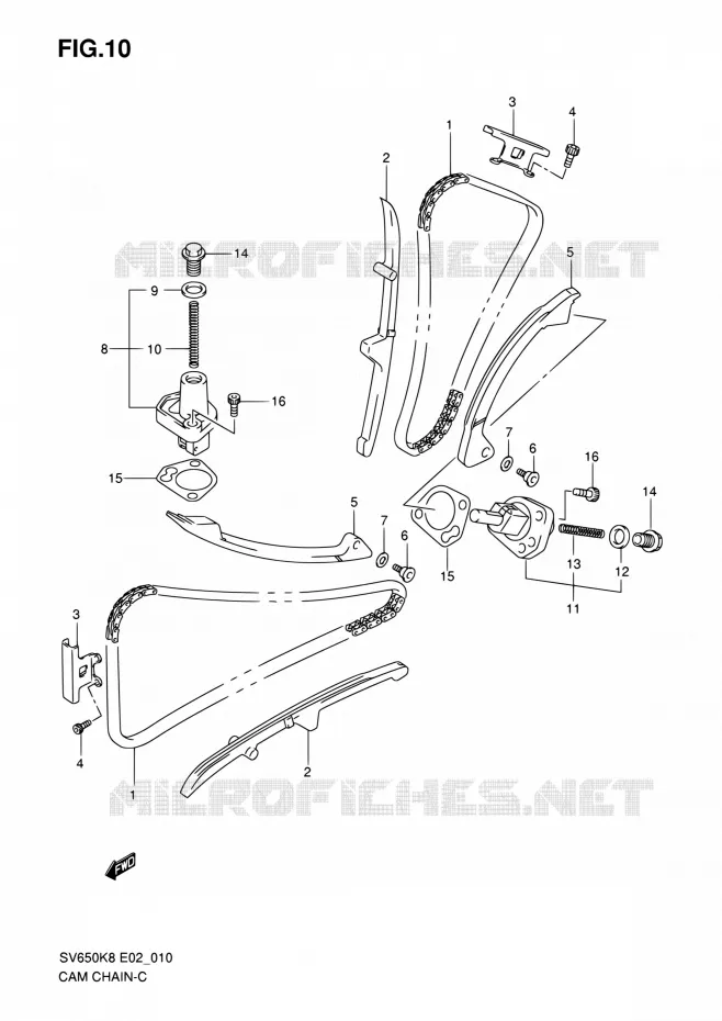 TIMING Suzuki MOTO 650 SV 2008  SV650SUK8(E19)