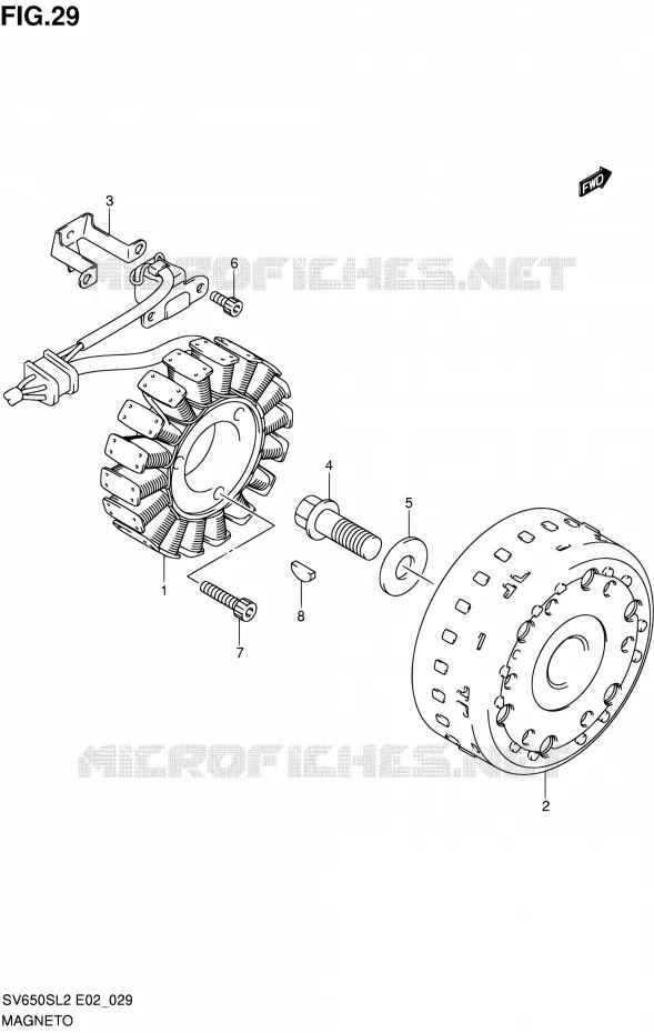 MAGNE TO Suzuki MOTO 650 SV 2012  SV650SUL2(E24)