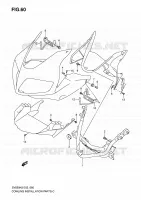 FAIRING INSTALLATION PARTS (CAPUCHON / CACHE) for Suzuki SV-S 650 2009