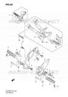 FOOTREST for Suzuki SV 650 2009