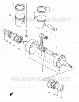 CRANKSHAFT for Suzuki TS 185 1997