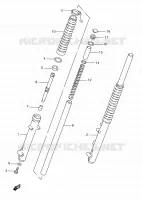 FRONT FORK (E01,E24,E71) for Suzuki TS 185 1997