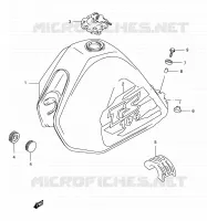 FUEL TANK (TS185ERCV P09) for Suzuki TS 185 1997
