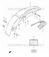 REAR FEDNER (TS185ERT E24) for Suzuki TS 185 1997