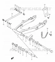 REAR SWING ARM (MODELE T/V/W/Y) for Suzuki TS 185 1997