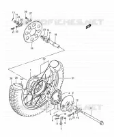REAR WHEEL for Suzuki TS 185 1997