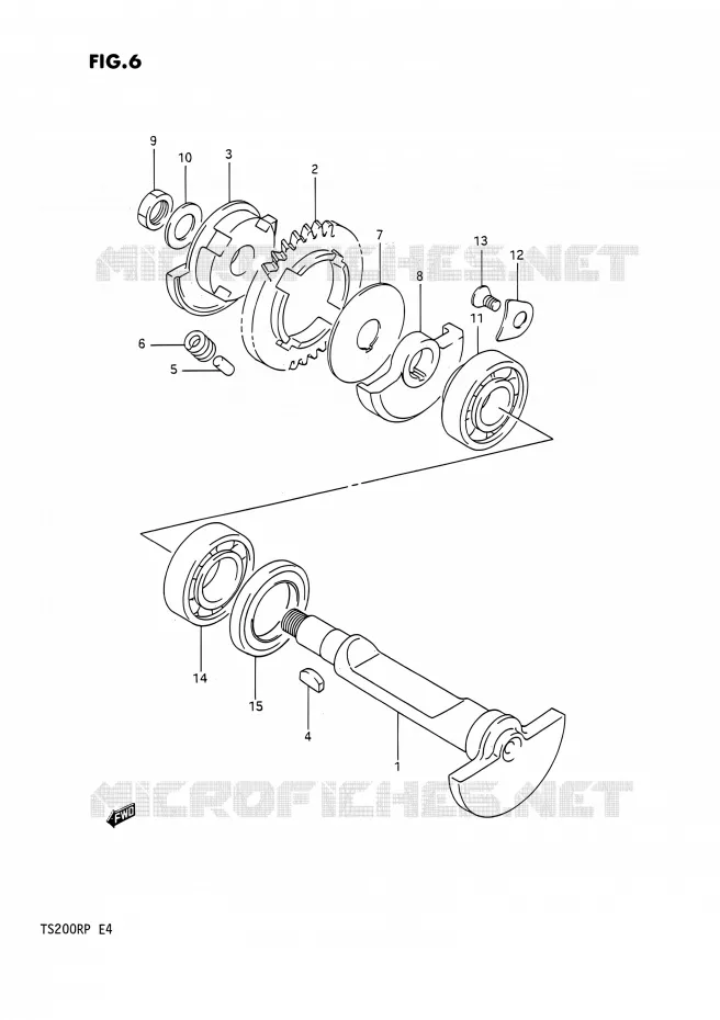CRANK BALANCER Suzuki MOTO 200 TS-R 1991  TS200R M (E02,E04,E24)
