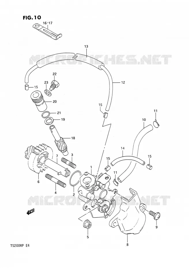 OIL PUMP Suzuki MOTO 200 TS-R 1991  TS200R M (E02,E04,E24)
