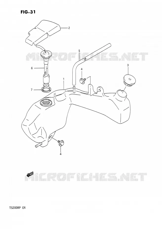 OIL TANK Suzuki MOTO 200 TS-R 1992  TS200R N (E02,E04,E24)