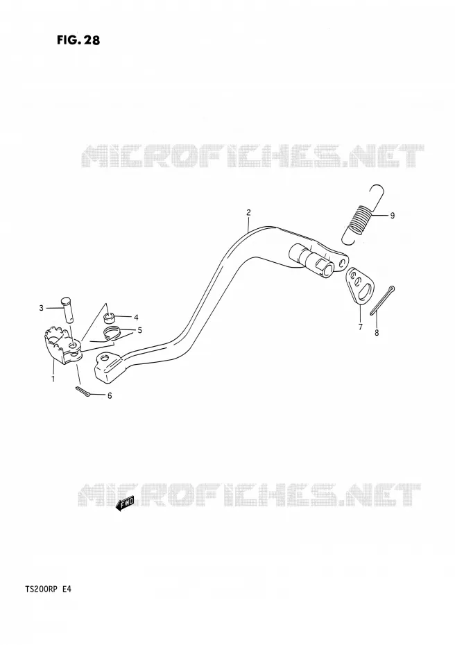 REAR BRAKE Suzuki MOTO 200 TS-R 1992  TS200R N (E02,E04,E24)