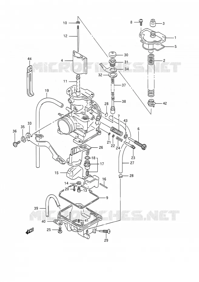 CARBURETOR Suzuki MOTO 200 TS-R 1991  TS200R M (E03,E28,E33)