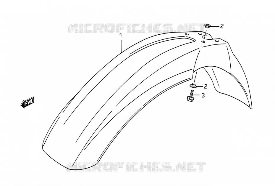 FRONT FENDER Suzuki MOTO 200 TS-R 1991  TS200R M (E03,E28,E33)