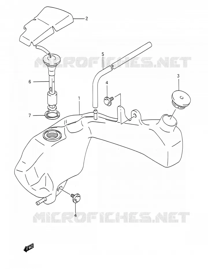OIL TANK Suzuki MOTO 200 TS-R 1991  TS200R M (E03,E28,E33)