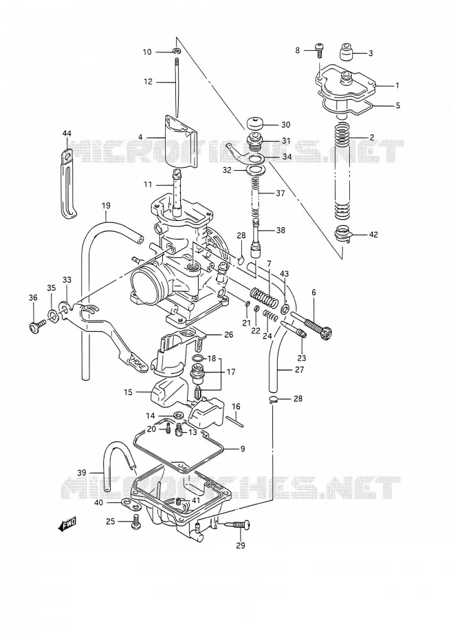 CARBURETOR Suzuki MOTO 200 TS-R 1992  TS200R N (E03,E28,E33)