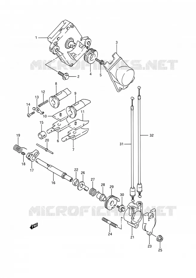 EXHAUST VALVE (MODELE P) Suzuki MOTO 200 TS-R 1993  TS200R P (E03,E28,E33)