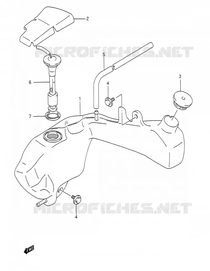 OIL TANK Suzuki MOTO 200 TS-R 1993  TS200R P (E03,E28,E33)