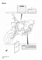 WARNING LABEL for Suzuki TU 250 2010
