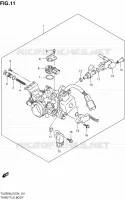 THROTTLE BODY for Suzuki TU 250 2012