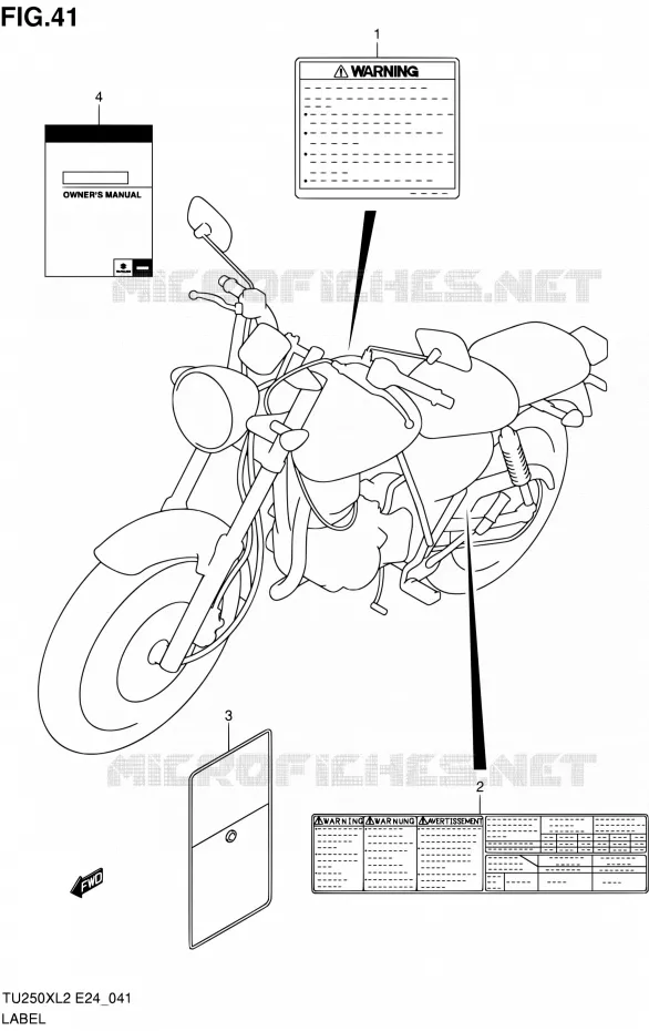 LABEL Suzuki MOTO 250 TU 2012  TU250XL2(E24)
